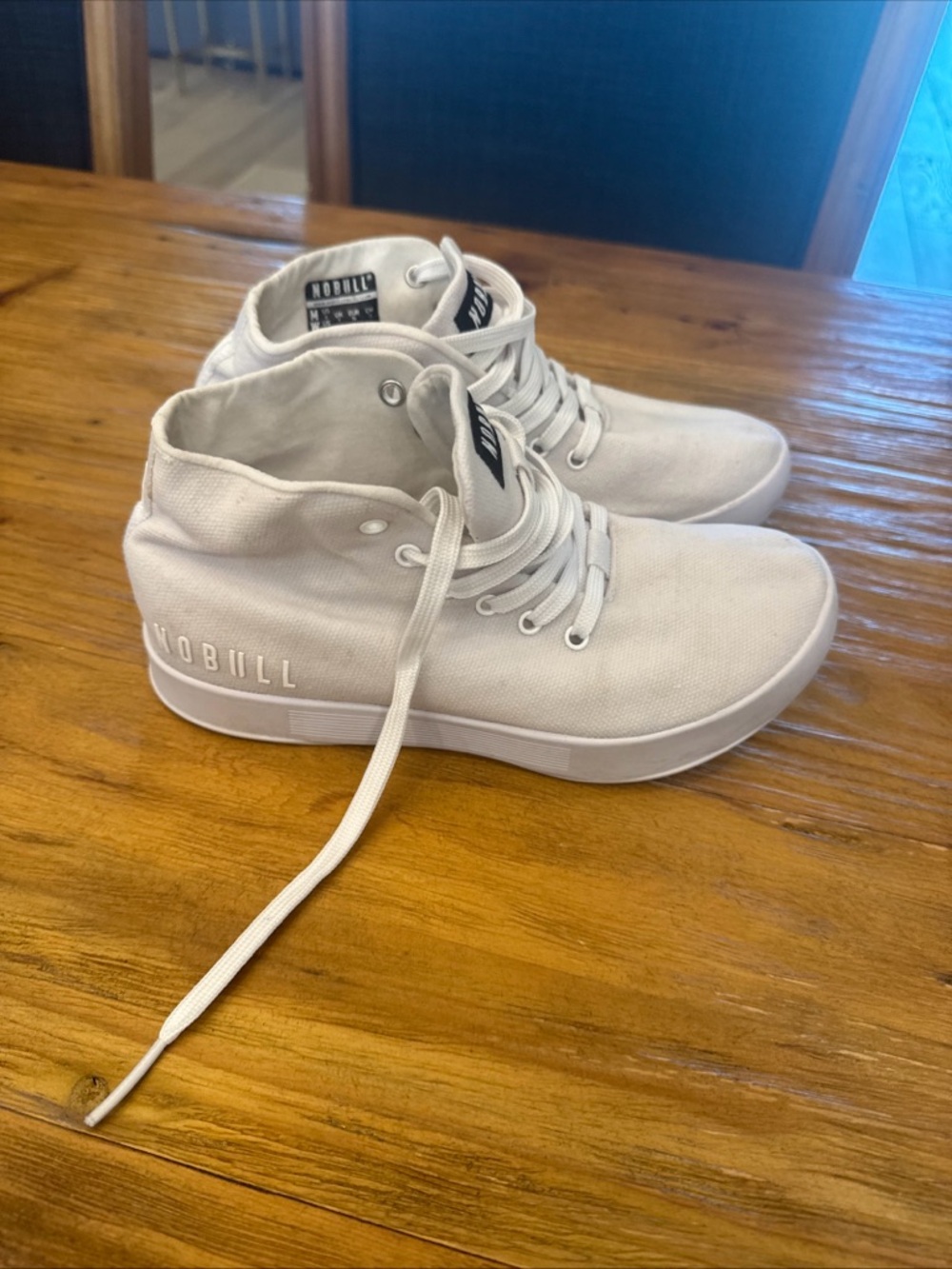 NOBULL unisex White High-Top Canvas Sneakers - Picture 4 of 6